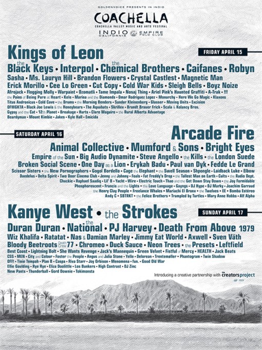 Coachella 2011 lineup!
